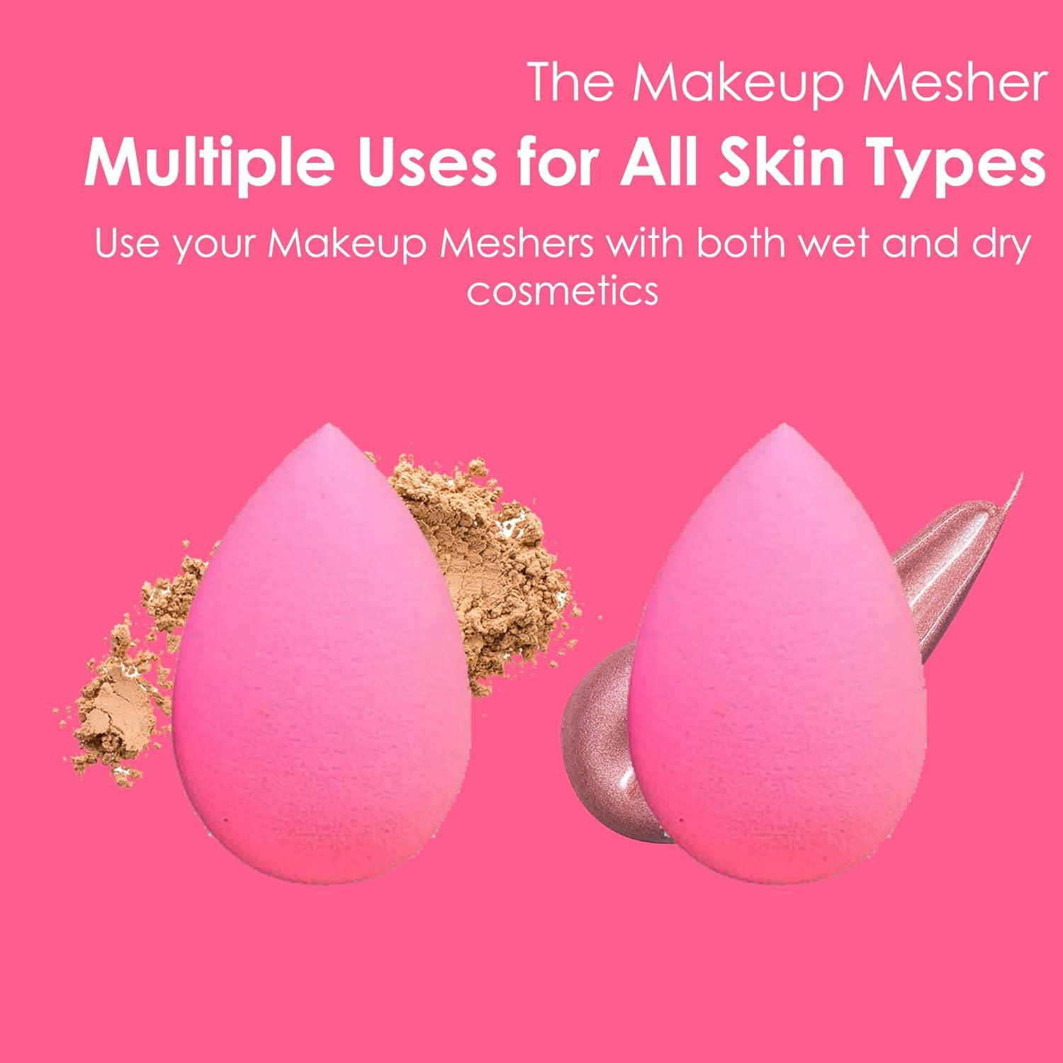 Juego de 2 Esponjas de Maquillaje GK - Alta Densidad, Rosa Fucsia