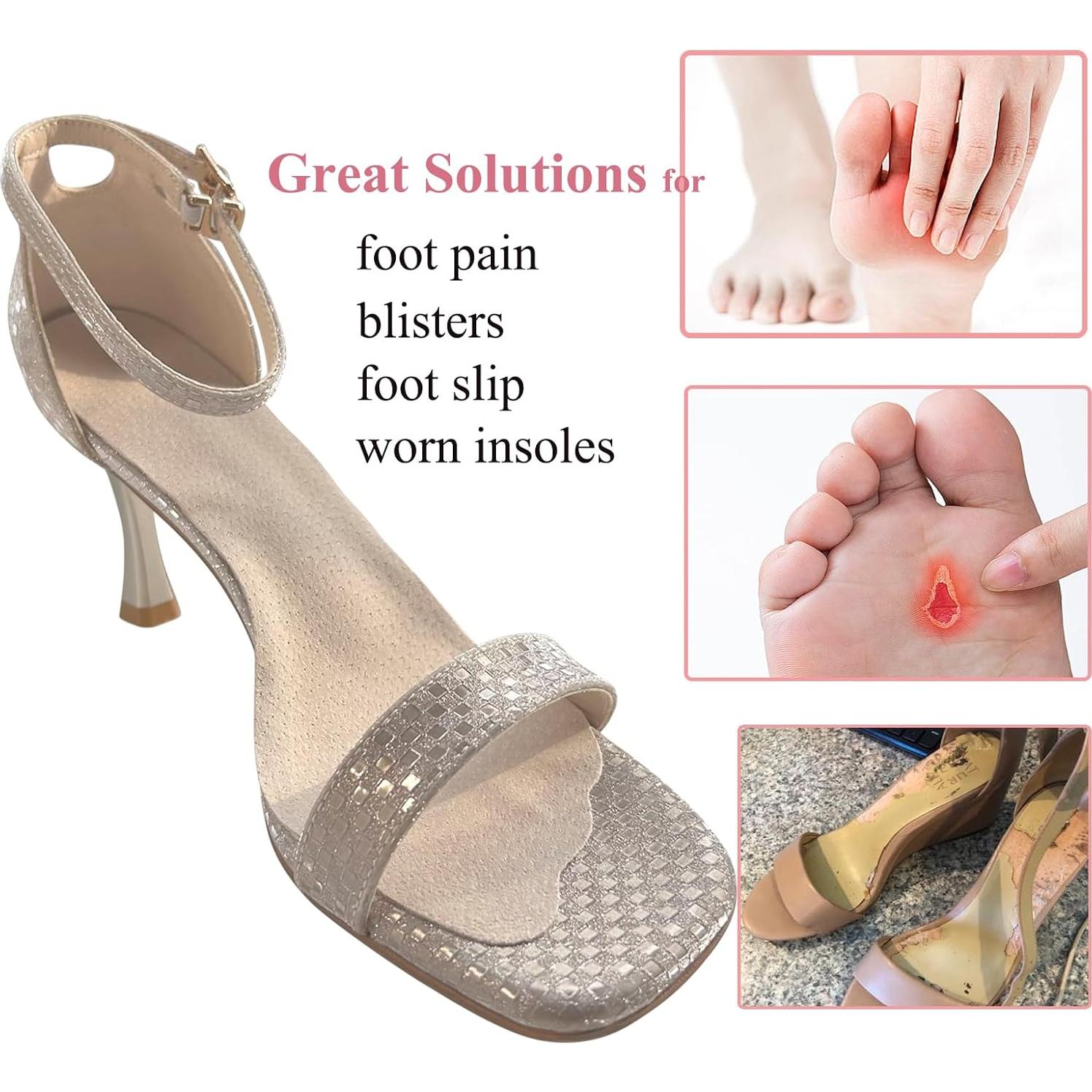 Inserciones Antideslizantes de Piel de Cerdo Marnunu 3/4 para Tacones