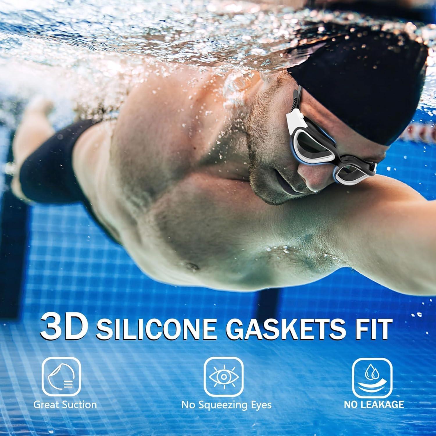 Paquete de 2 Gafas de Natación Antivaho Tenfold para Adultos