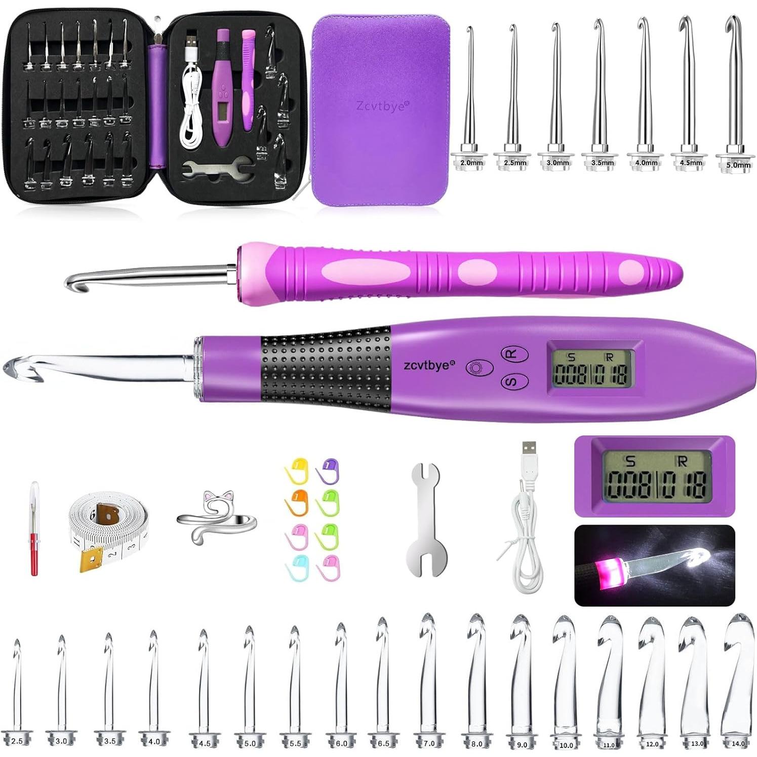 Juego de Ganchillos Intercambiables Transplant 24 Piezas LED