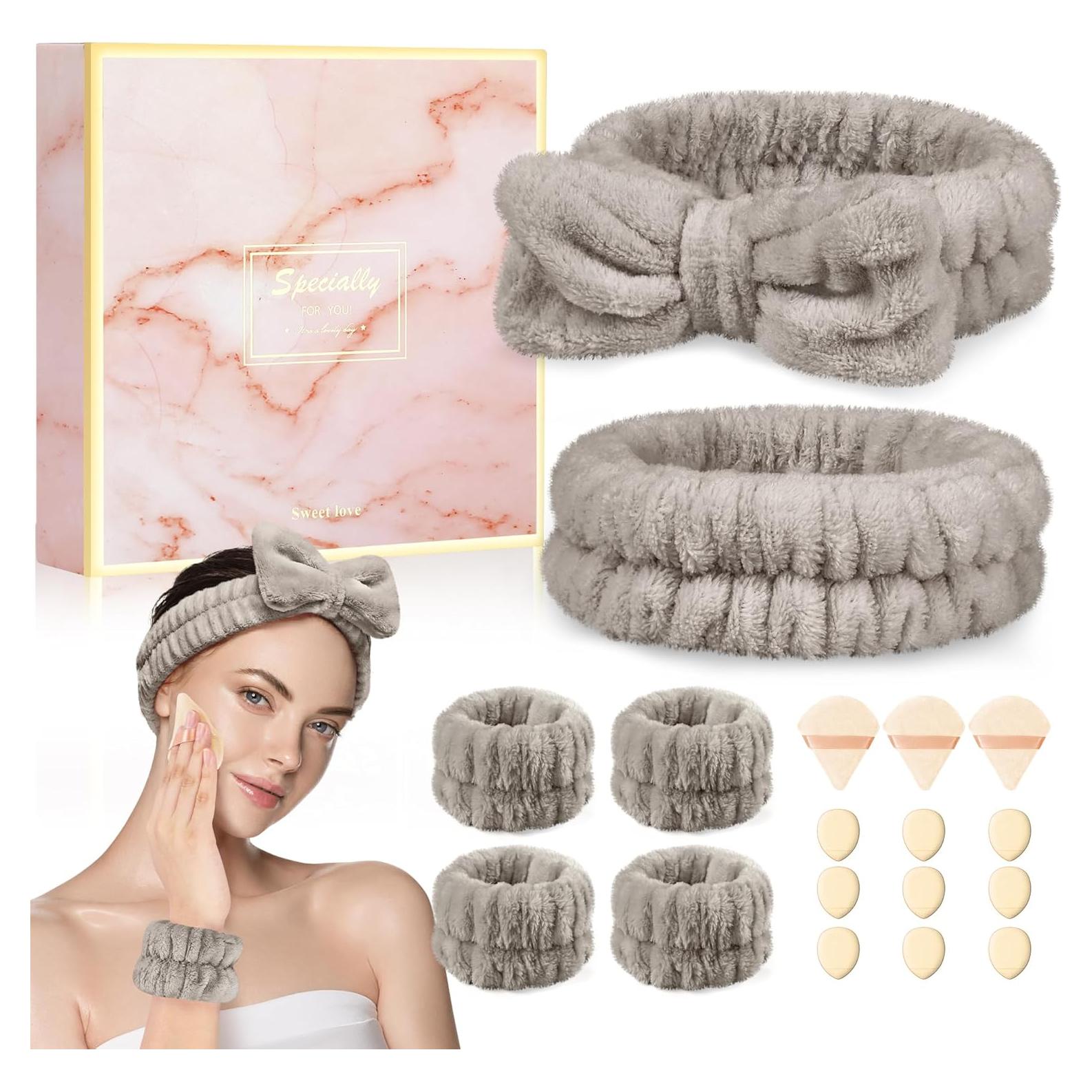 Conjunto Diademas y Muñequera Crosize para Lavado de Cara