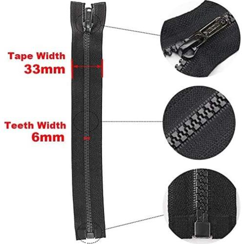 Cremalleras Separadas de Plástico AMORNPHAN 12" #5 2Pcs