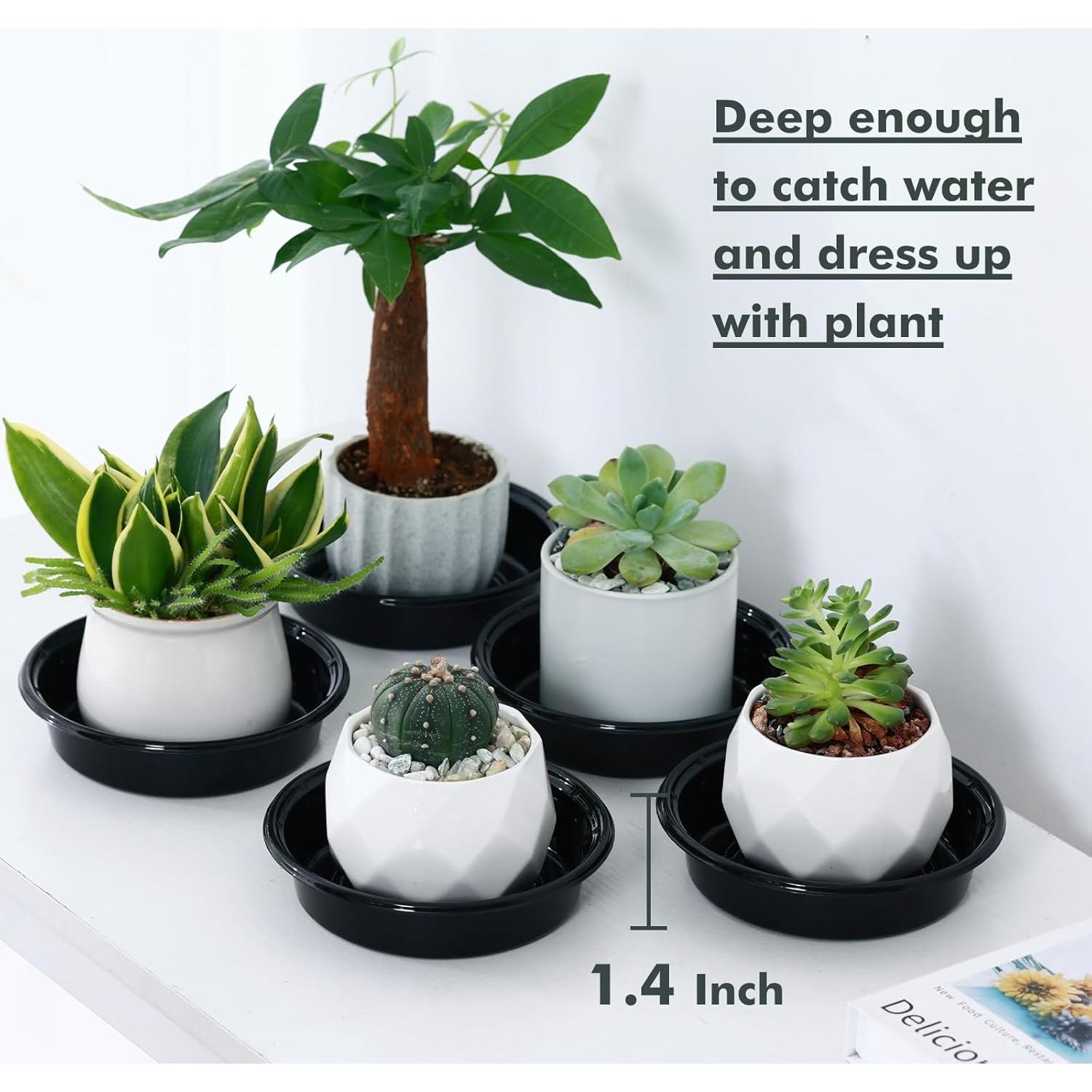 Platos para Plantas LUCPUR 20 cm - 15 Paquetes de Drenaje