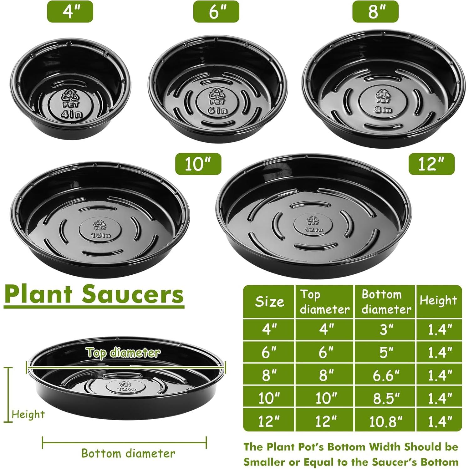 Platos para Plantas LUCPUR 20 cm - 15 Paquetes de Drenaje