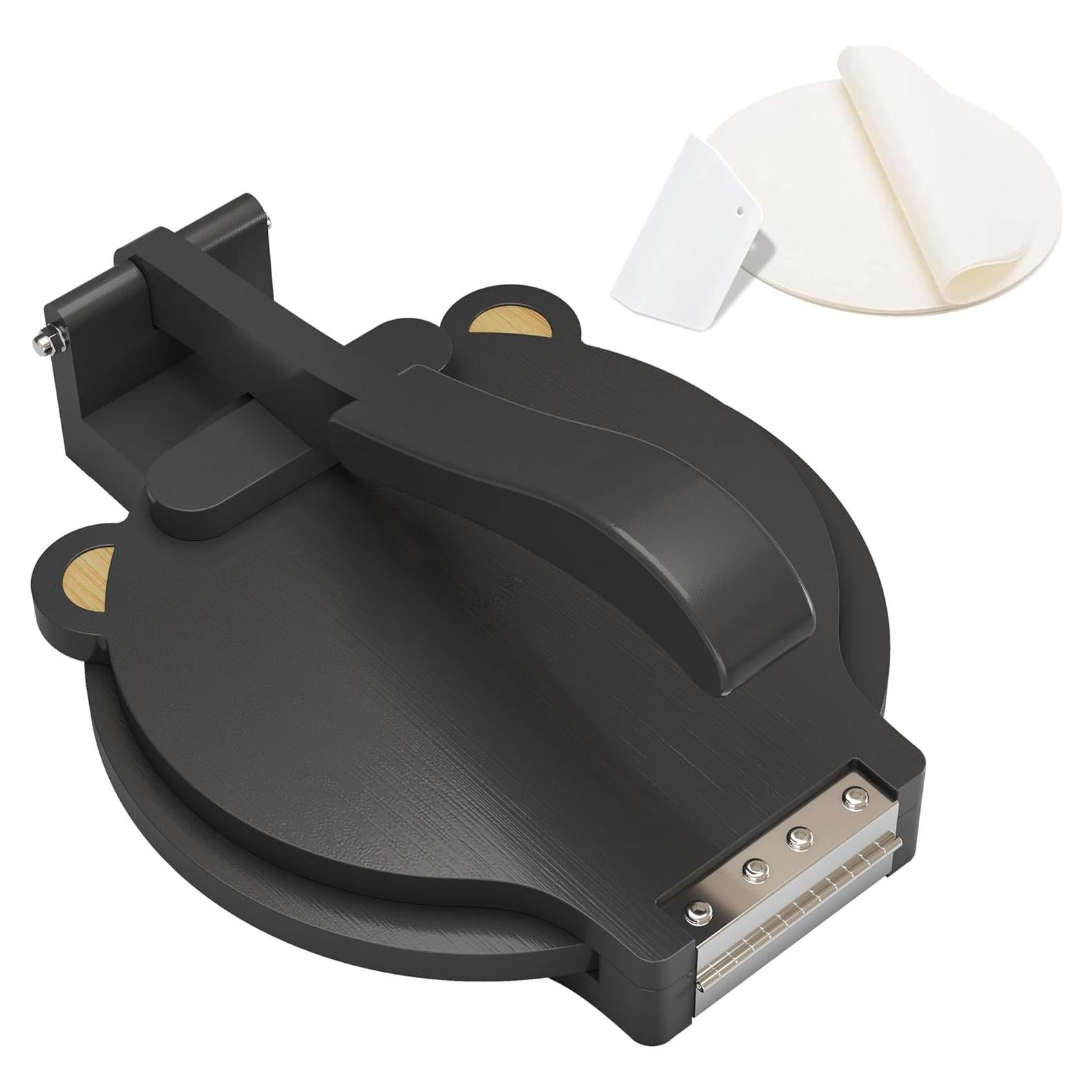 Prensa de Tortilla de Bambú 25.4 cm con 50 Papeles Pergamino