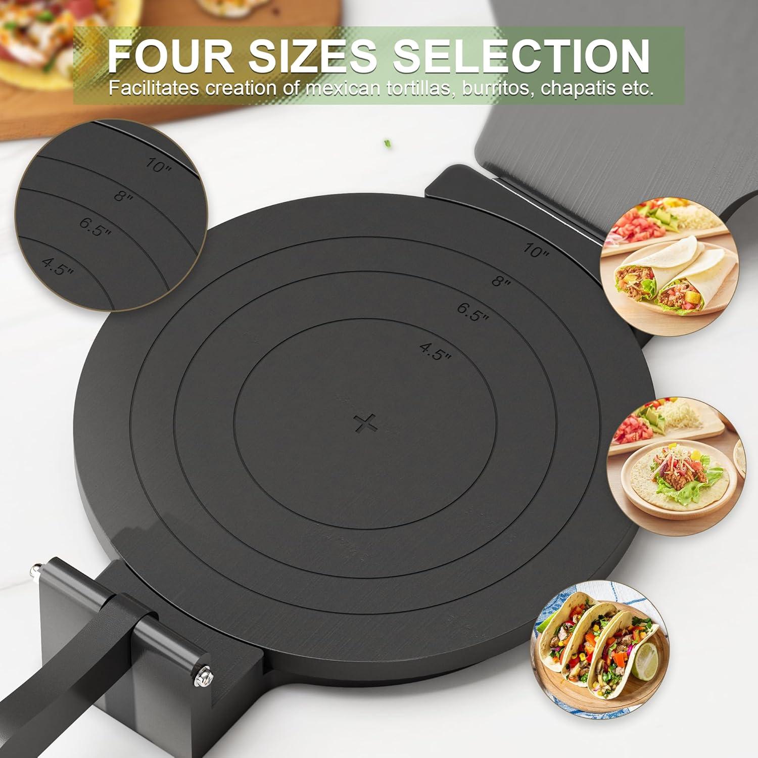 Prensa de Tortilla de Bambú 25.4 cm con 50 Papeles Pergamino