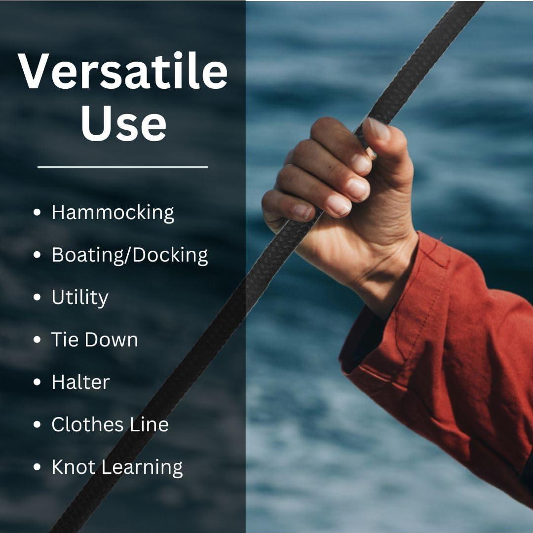 Cuerda de Camping Nylon 9mm 15 Metros Emergency Zone Negra