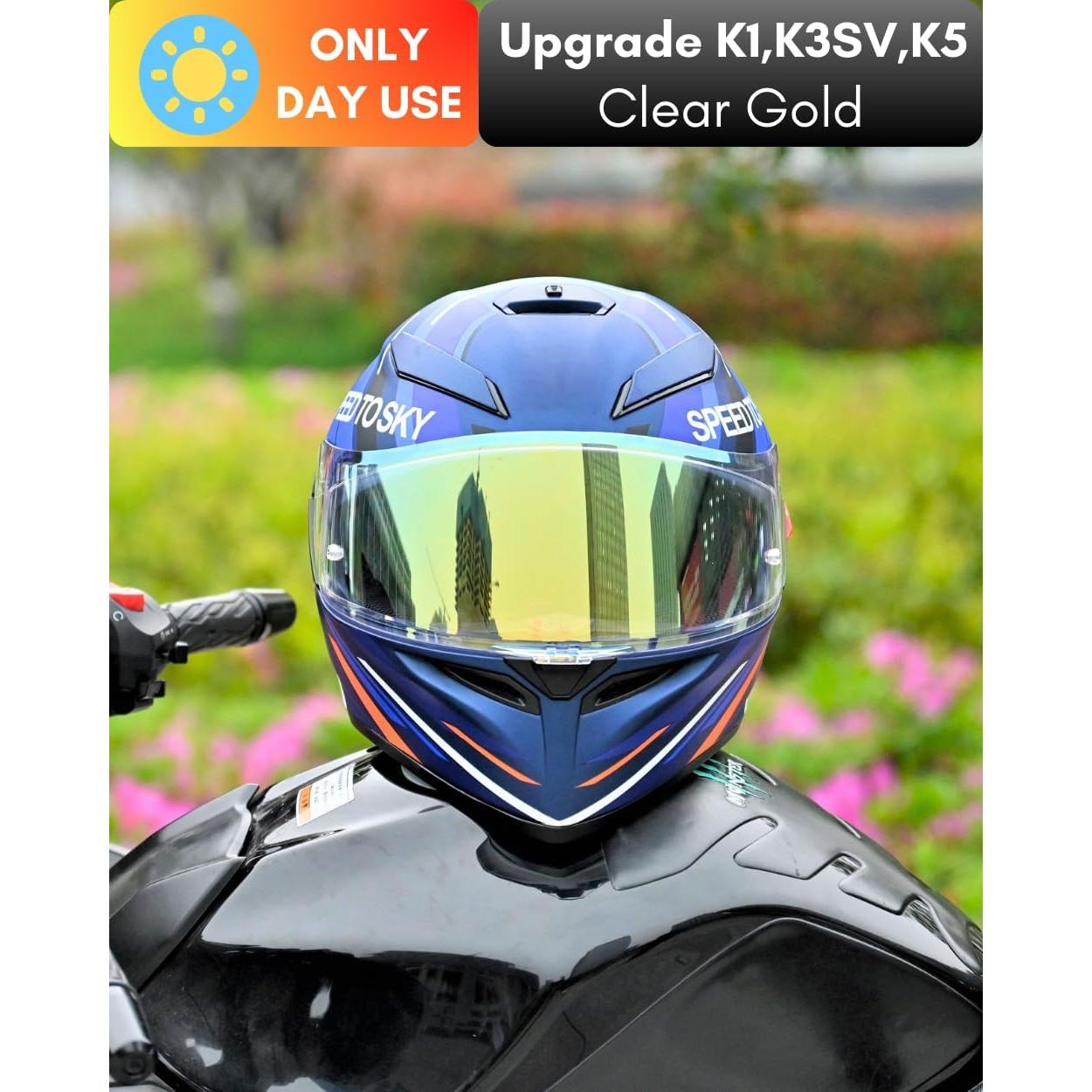 Visera de Casco Logto K1 Upgrade Dorado Claro - Reemplazo AGV
