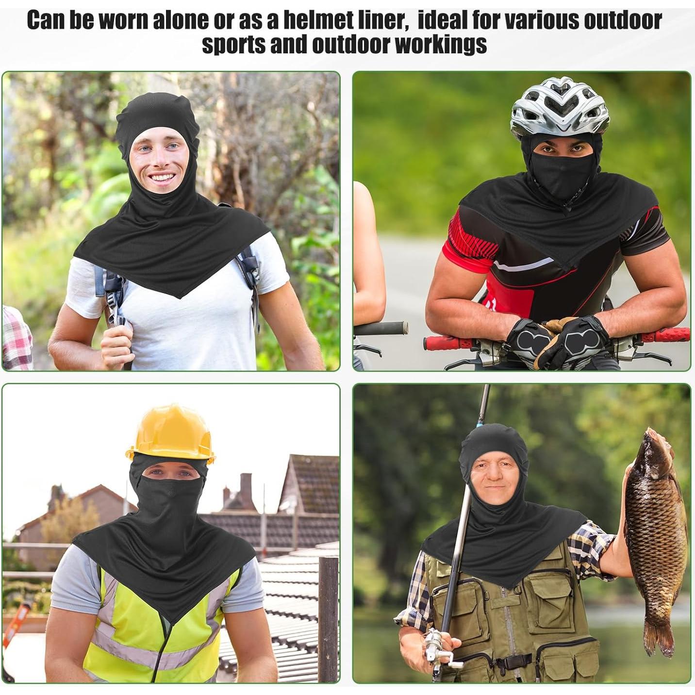 Máscara Balaclava JaGely Negra para Protección Solar y Viento