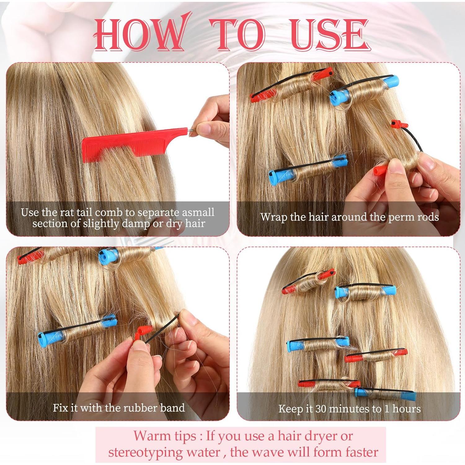 Set de 72 Varillas para Permitir el Cabello WILLBOND - 2 Tamaños