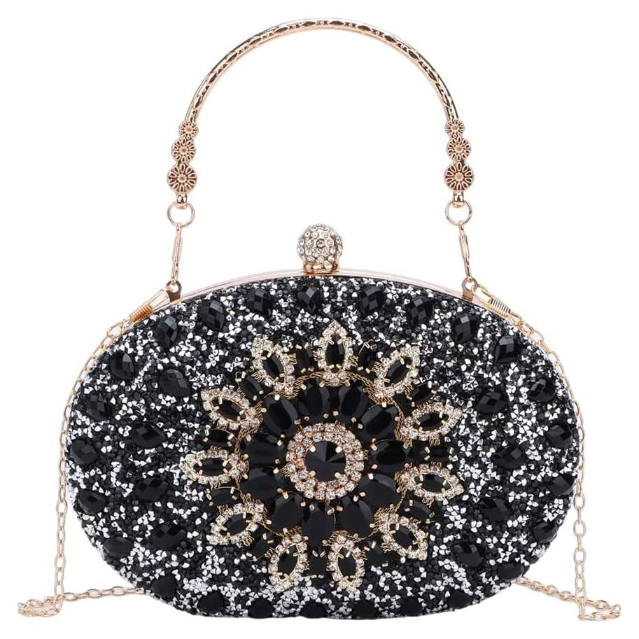 Bolso de mano de cristal Lanpet con rhinestones para mujer