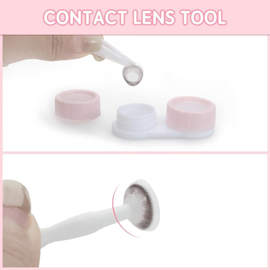 Estuche para Lentes de Contacto Vifirstew Gato Bonito con Espejo