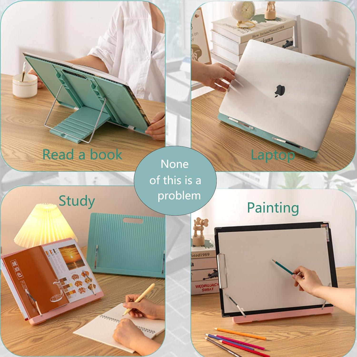 Soporte de Libro Ajustable DISFAT Azul 34x24cm Plegable