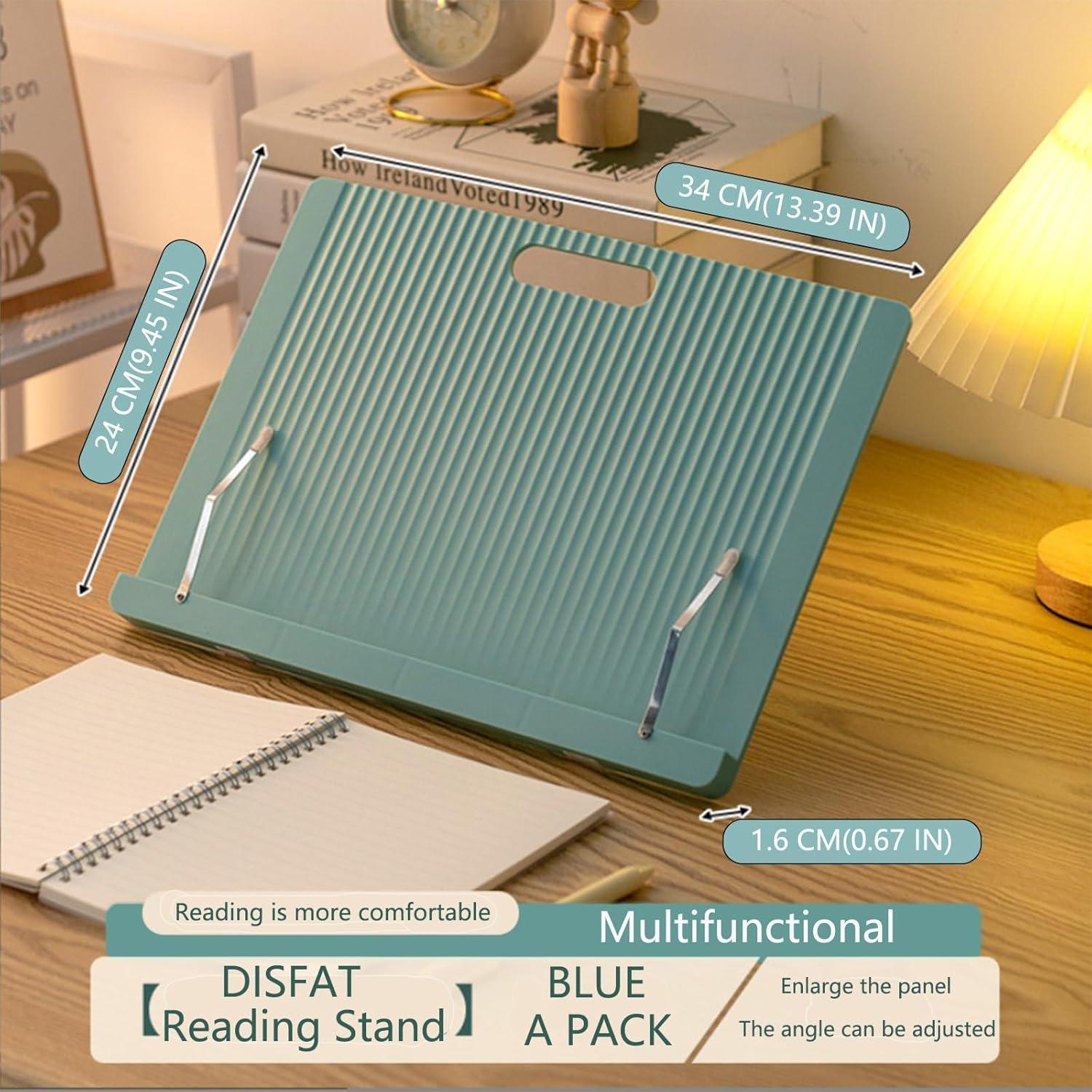 Soporte de Libro Ajustable DISFAT Azul 34x24cm Plegable