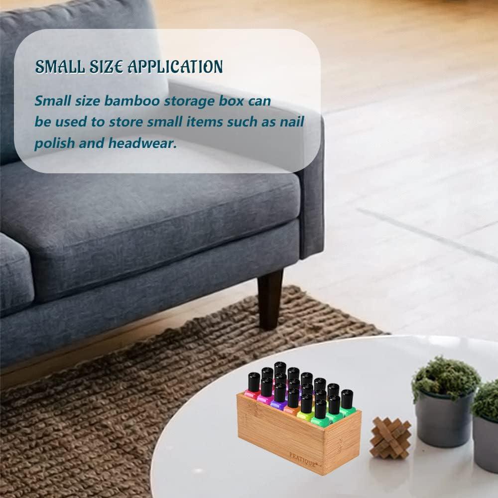 Organizador de Cajones de Bambú PRATIQUE 15x7.6x6.6 cm