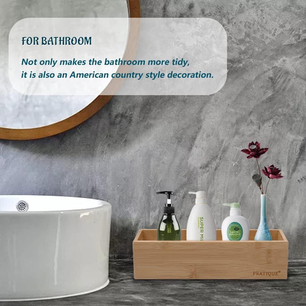 Organizador de Cajones de Bambú PRATIQUE 15x7.6x6.6 cm