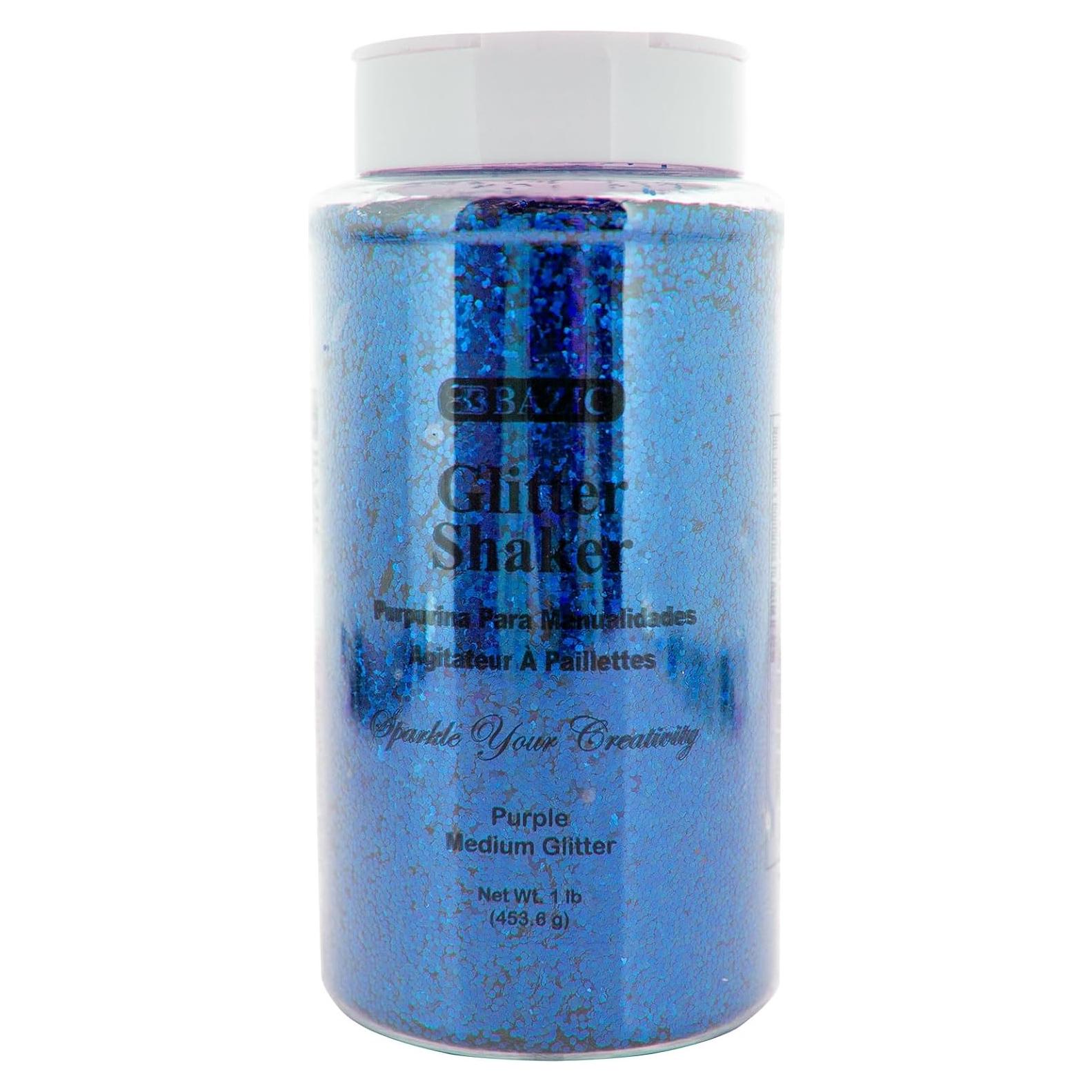 Polvo Brillante BAZIC 508g Azul para Manualidades y Slime