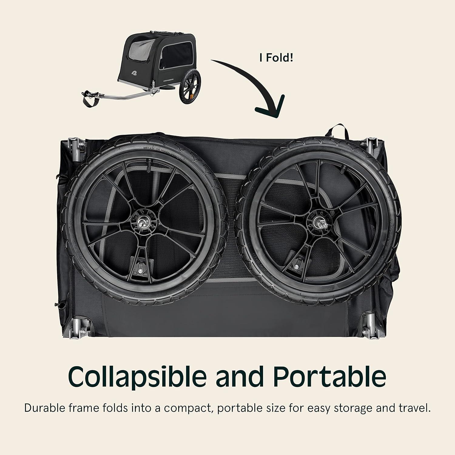 Remolque para Mascotas Retrospec Rover Waggin - Plegable, 16" Ruedas