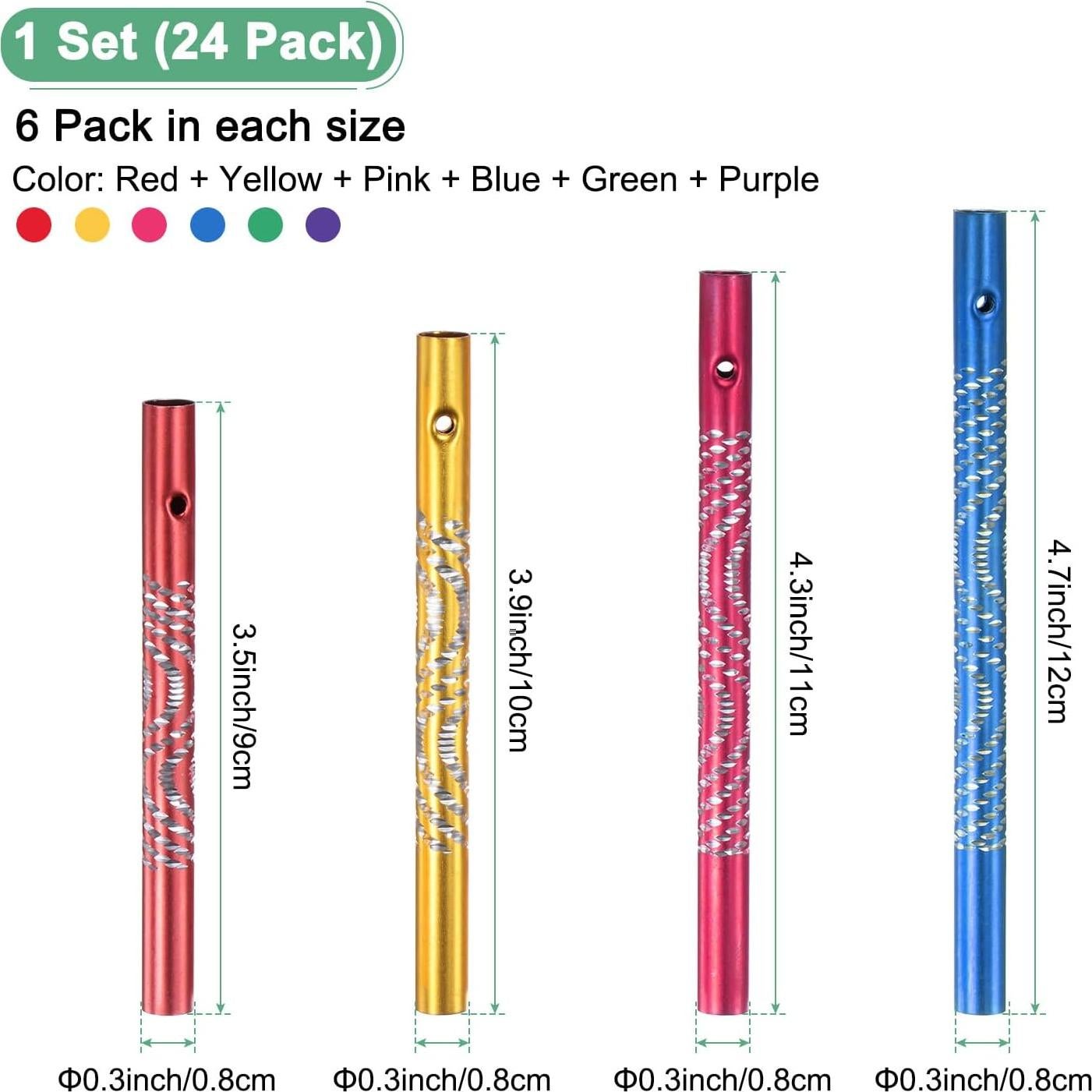 Tubo de Campana de Viento M METERXITY 24 Piezas 4 Tamaños