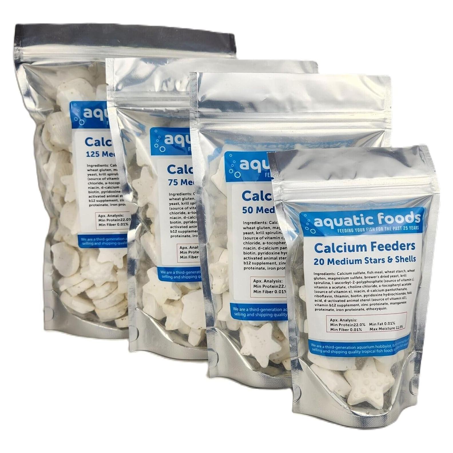 Estrellas y Conchas de Calcio Aquatic Foods 20 Unidades para Peces