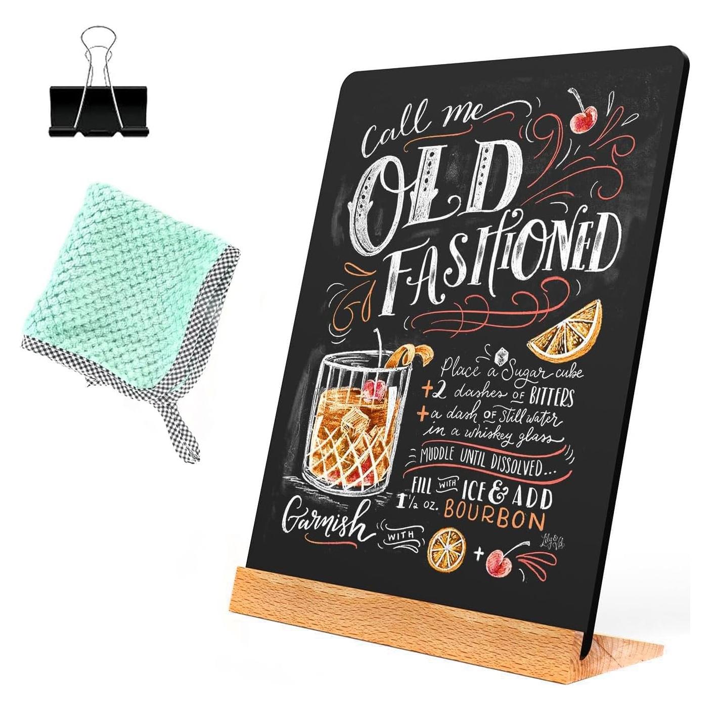 Pizarra de Mesa Doble Cara Newnewshow 22x30.5 cm con Soporte