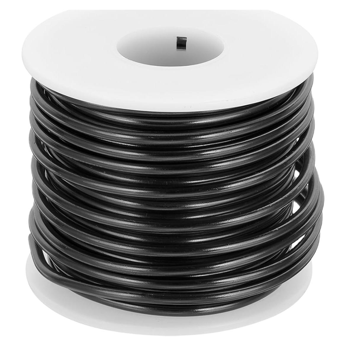 Alambre de Artesanía de Aluminio Anodizado MECCANIXITY 3mm 17m Negro