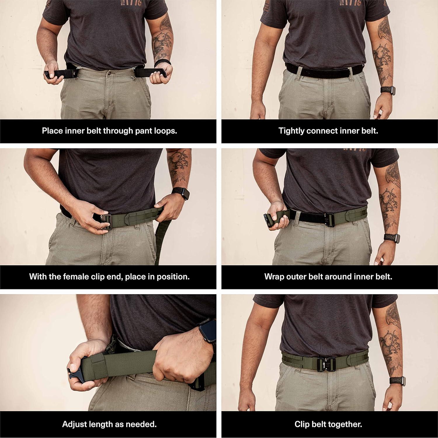 Cinturón Táctico Tacticon V2 Extra Grande 109-122 cm Verde Ranger