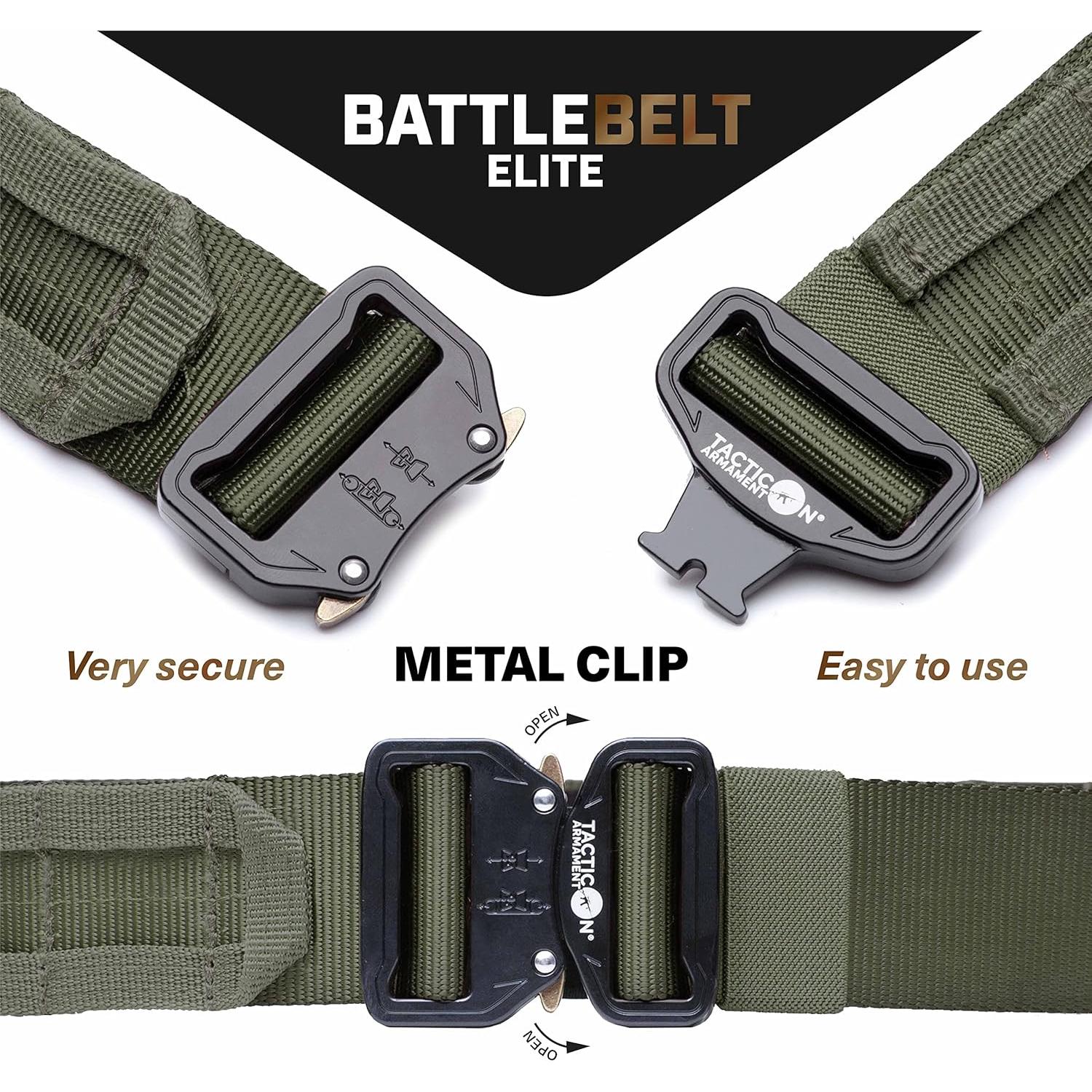 Cinturón Táctico Tacticon V2 Extra Grande 109-122 cm Verde Ranger