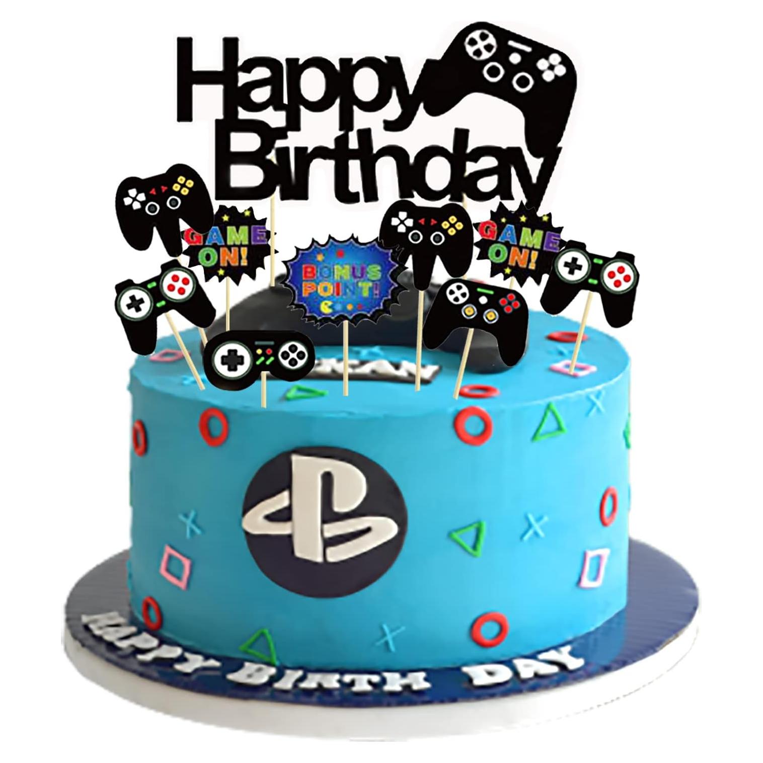 Adorno de Pastel de Videojuegos BIEUFBJI 11 Piezas Azul