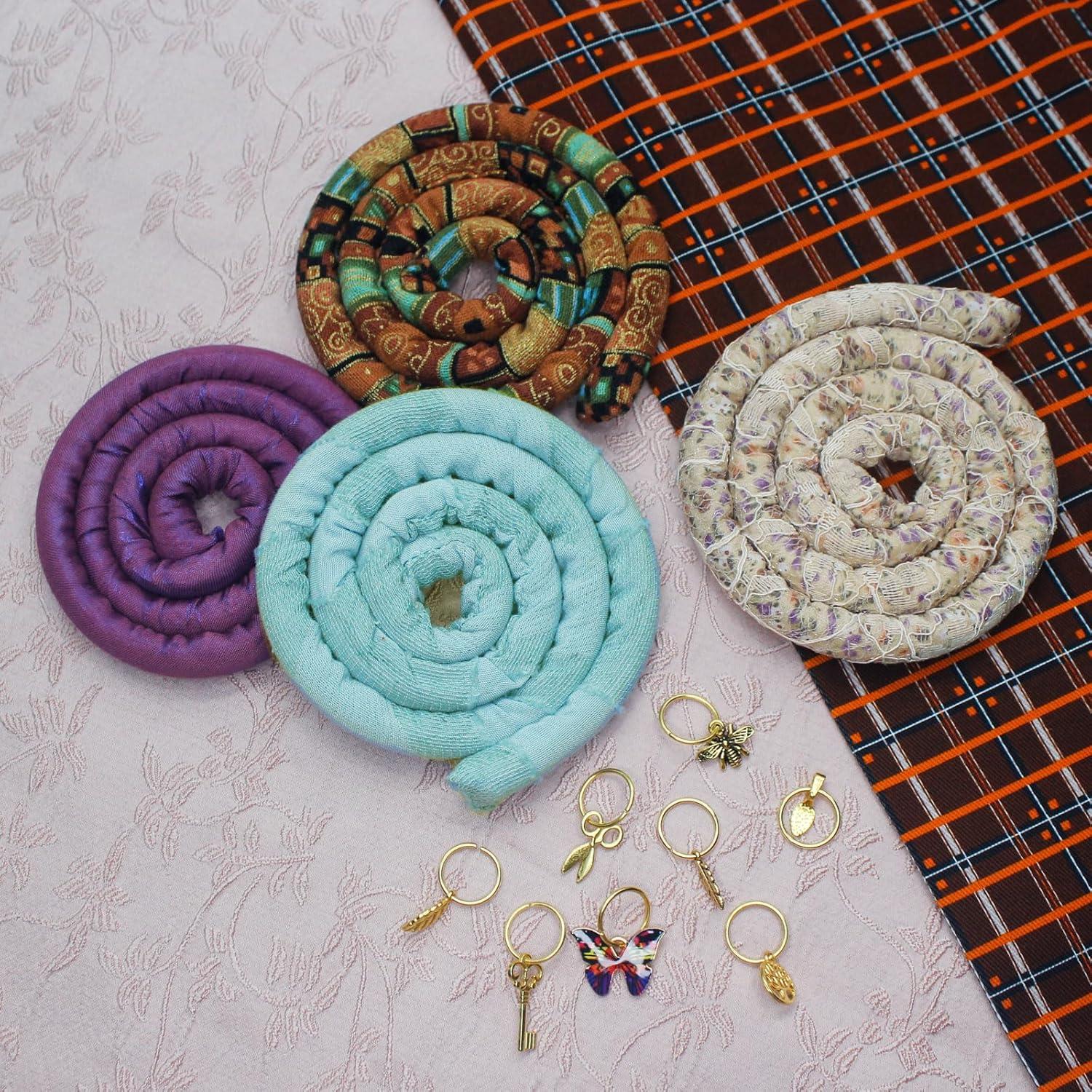 4 Lazos para Dreadlocks Coloridos - Accesorios para Cabello Rizado