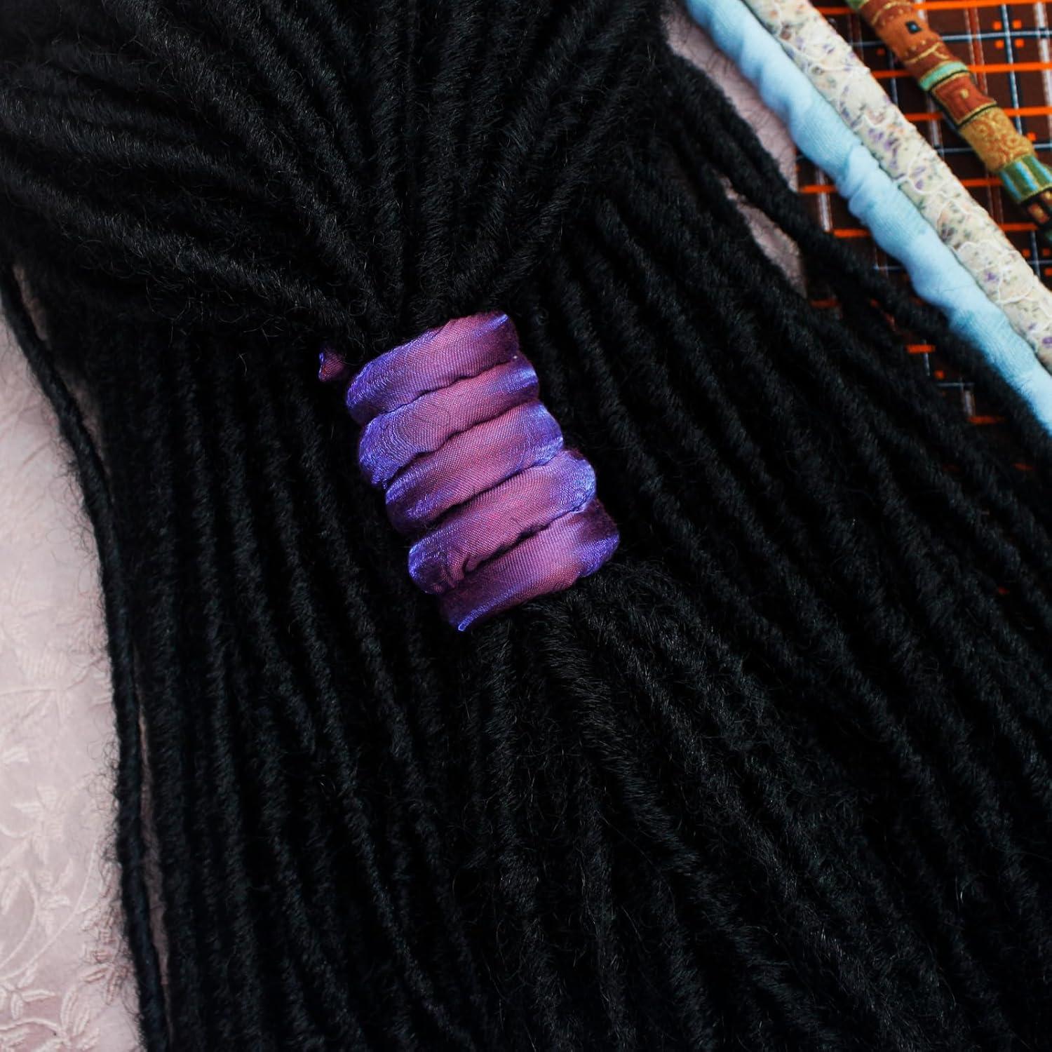 4 Lazos para Dreadlocks Coloridos - Accesorios para Cabello Rizado