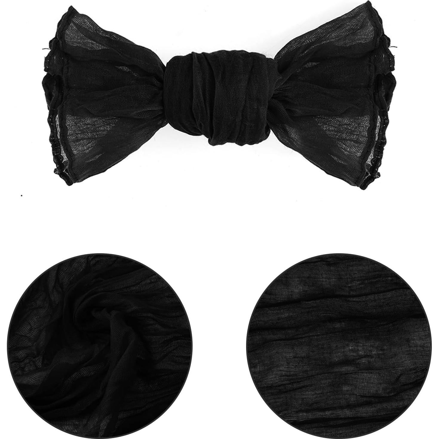 Juego de 12 Servilletas de Gasa Nydotd 50x50 cm Rústicas Negras