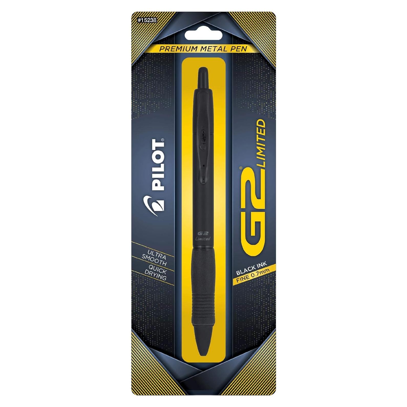 Bolígrafo de Gel Pilot G2 Edición Limitada 0.7 mm Negro Mate