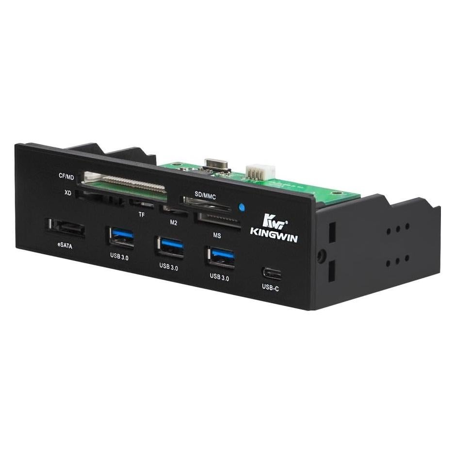 Hub USB 3.0 Kingwin KW525-3U3CR con Lector de Tarjetas SD y USB-C