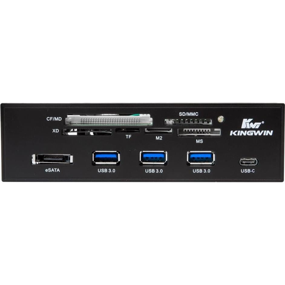 Hub USB 3.0 Kingwin KW525-3U3CR con Lector de Tarjetas SD y USB-C