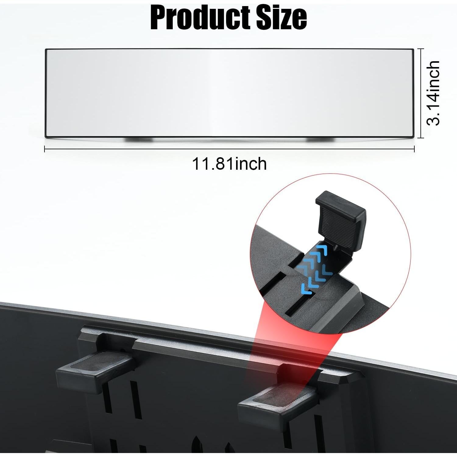 Espejo Retrovisor Convexo SINGARO Universal 33.5x9.8 cm
