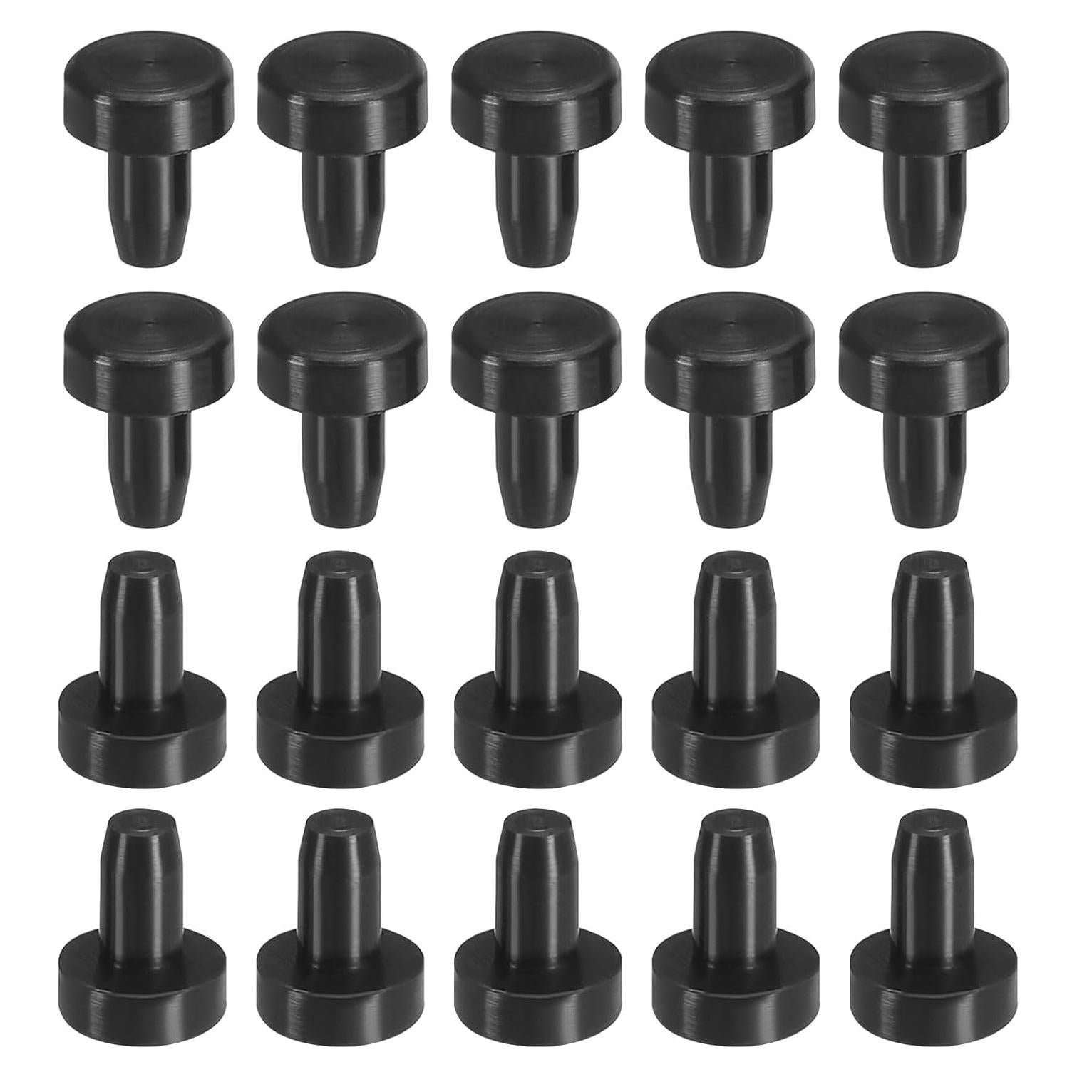 Tapones de Silicona PATIKIL T-Hole 2.5mm Negro - Paquete de 20