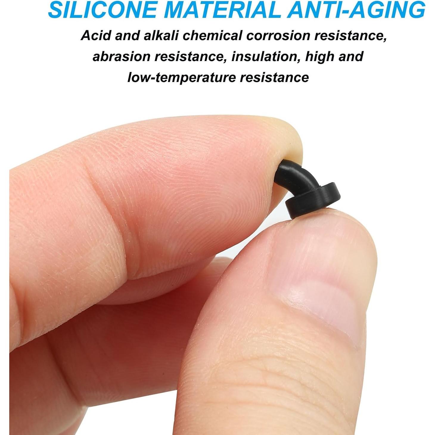 Tapones de Silicona PATIKIL T-Hole 2.5mm Negro - Paquete de 20