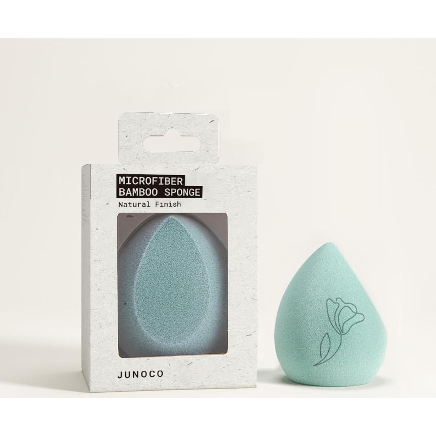 Esponja de Maquillaje JUNO & Co. Doble Capa Microfibra Verde