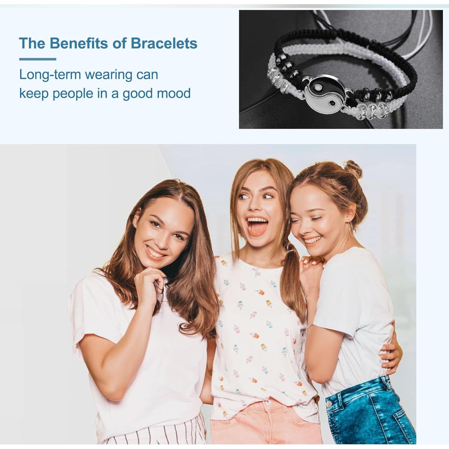 Pulseras de Amistad Yin Yang Ajustables ButiShop - Regalo Ideal