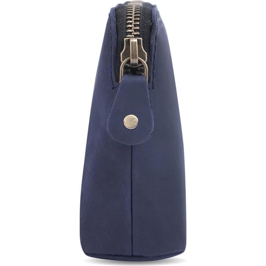 Juego de Bolsas Cosméticas de Cuero Azul TheAntiq - Organizador de Maquillaje