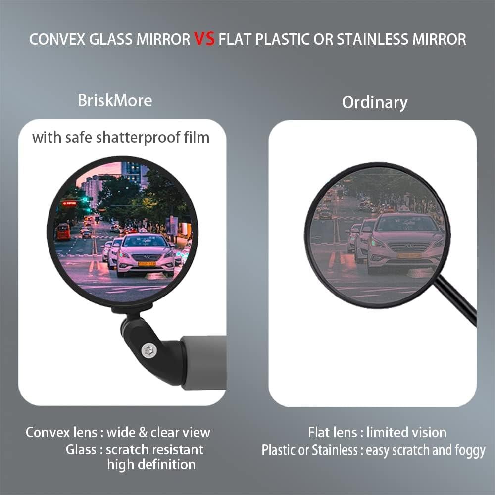 Espejo Retrovisor de Bicicleta BriskMore 76mm Convexo HD