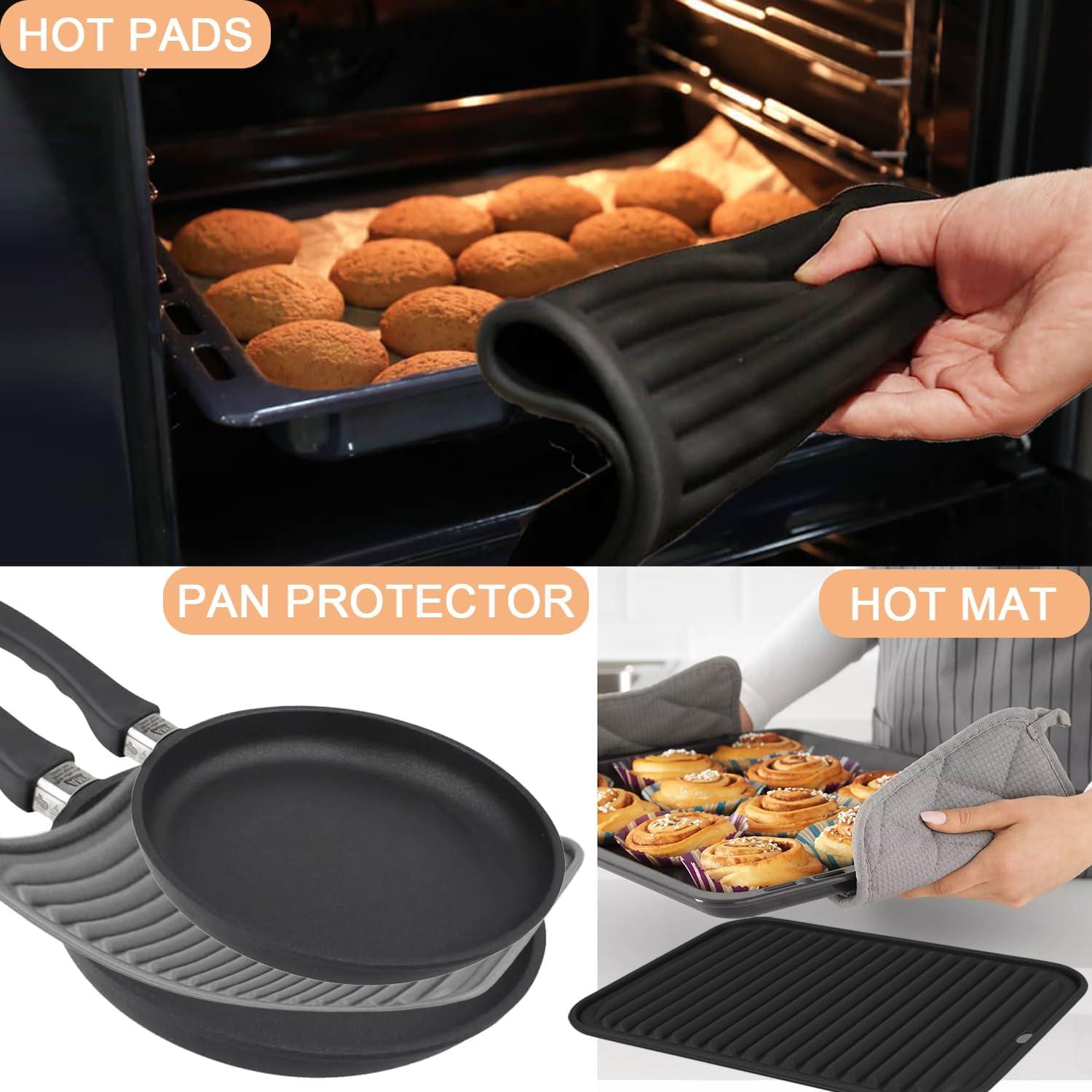 Trivete de Silicona Extra Grande Negro 40.64x30.48 cm Resistente al Calor