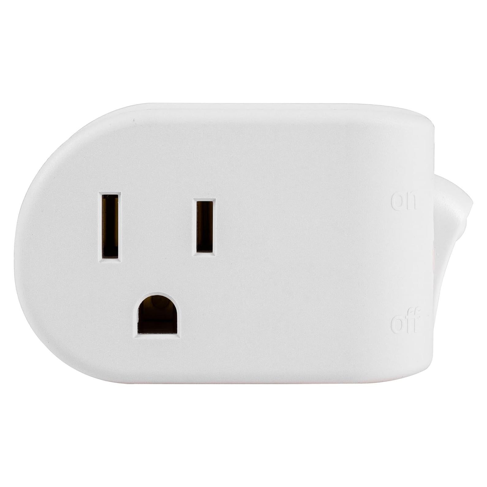 Interruptor de Potencia GE 25511 con Tierra, 3 Patas, Blanco