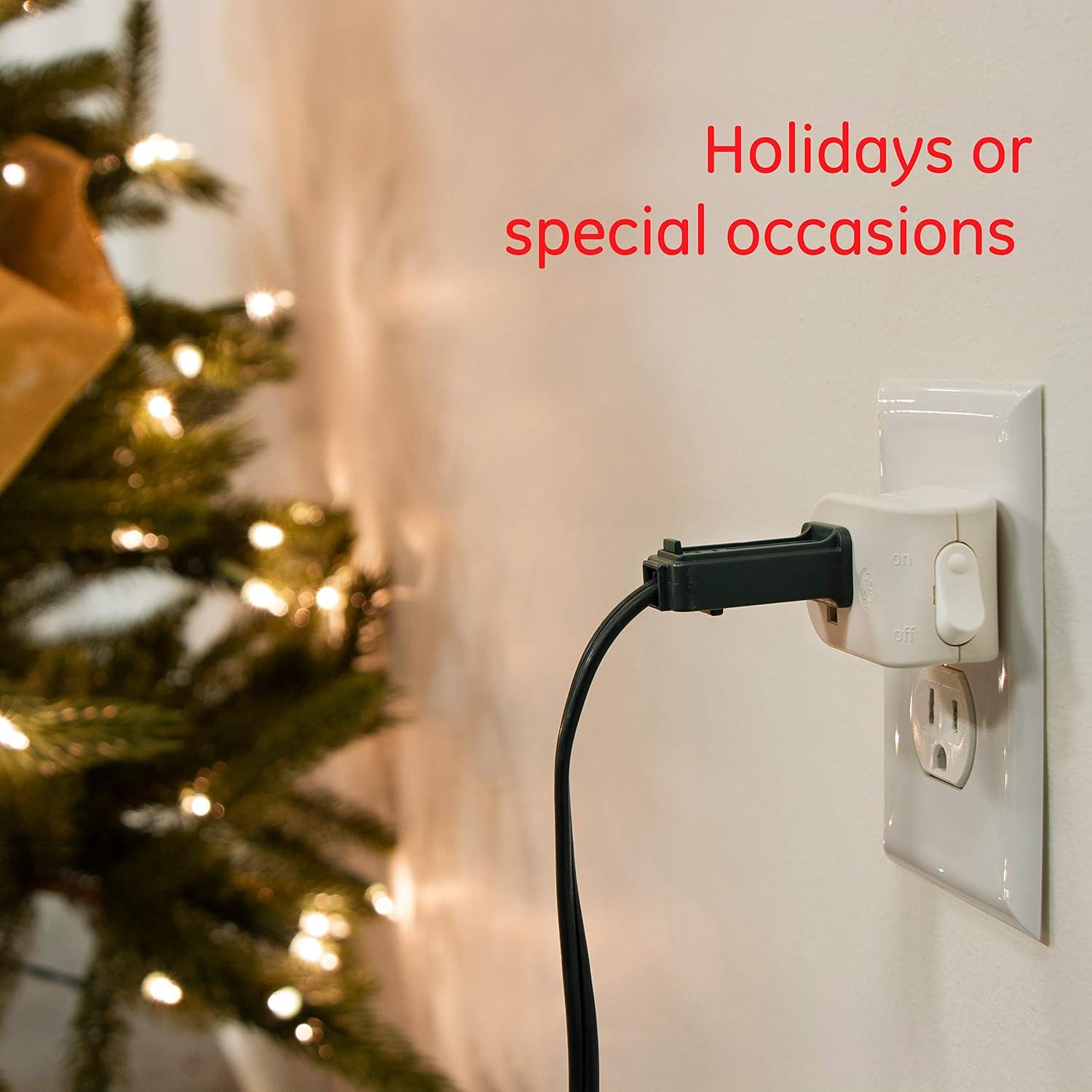 Interruptor de Potencia GE 25511 con Tierra, 3 Patas, Blanco