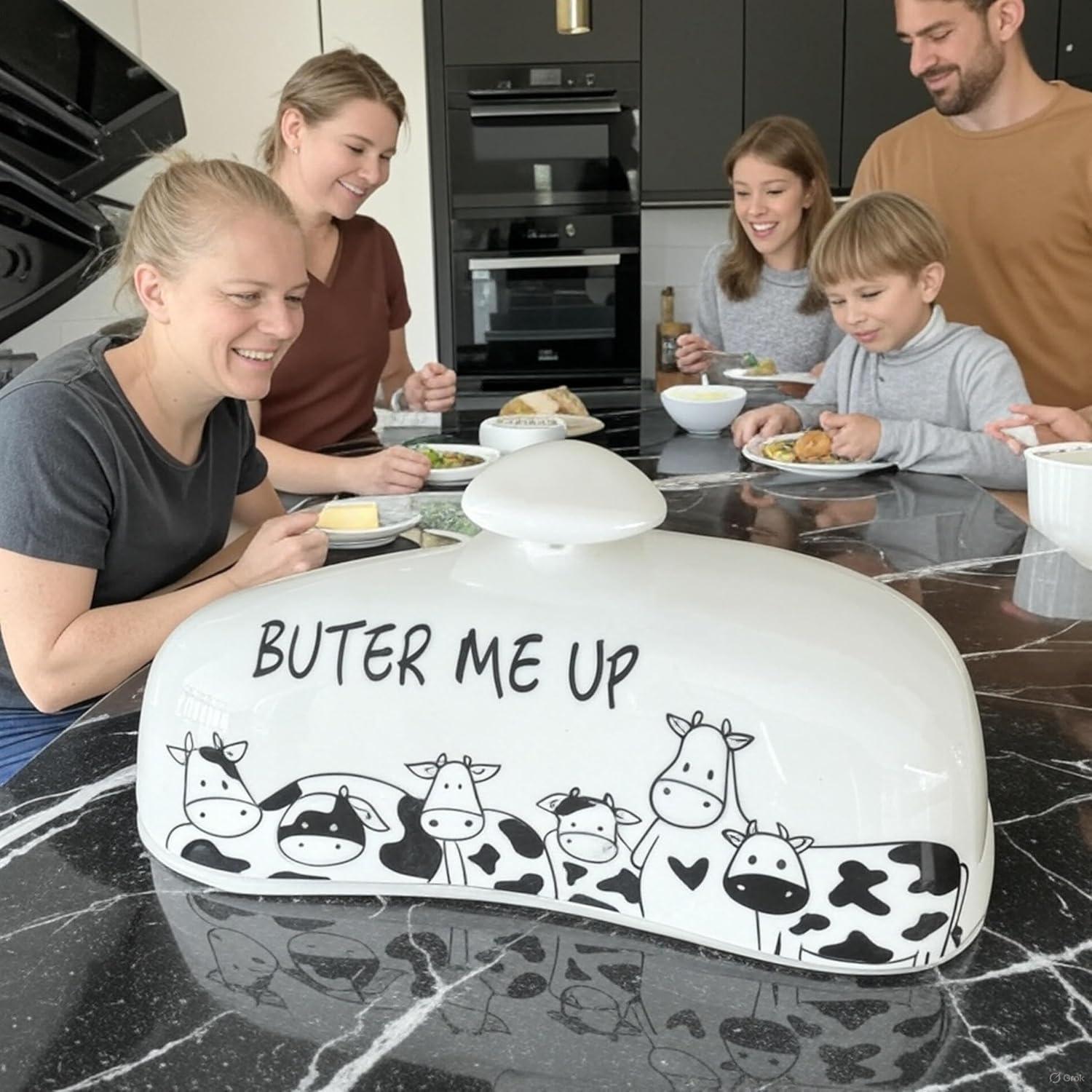 Plato para Mantequilla Lumicook Grande con Tapa de Acacia