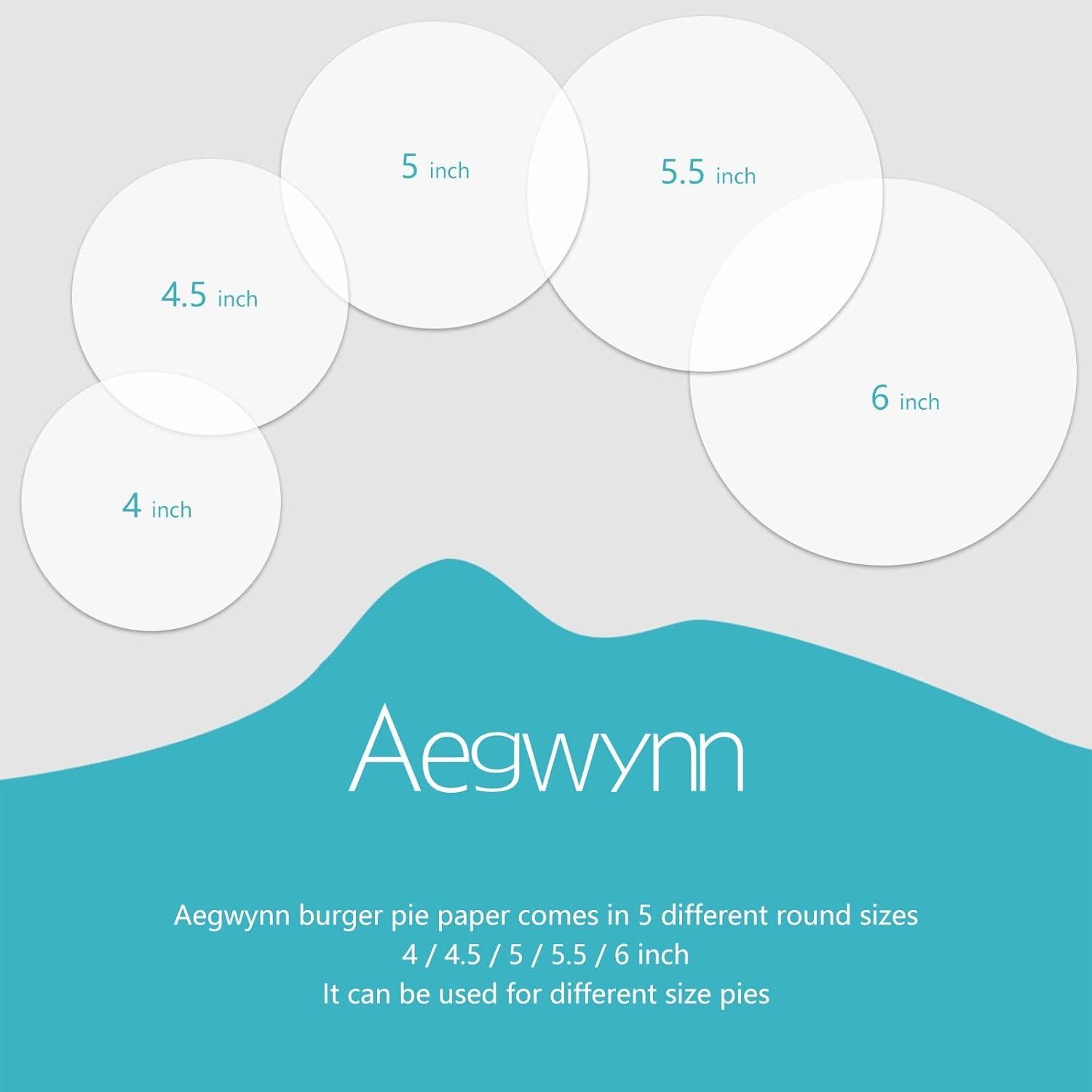 Papel Redondo para Hamburguesas Aegwynn 10 cm 300 Pcs Antiadherente