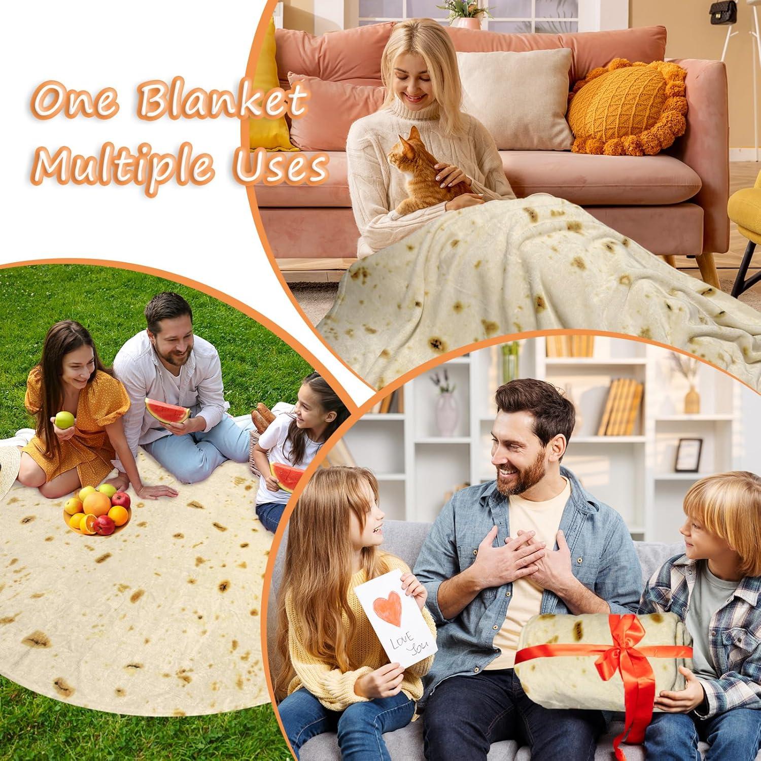 Manta Tortilla Bcareself Doble Cara 152 cm Beige Franela