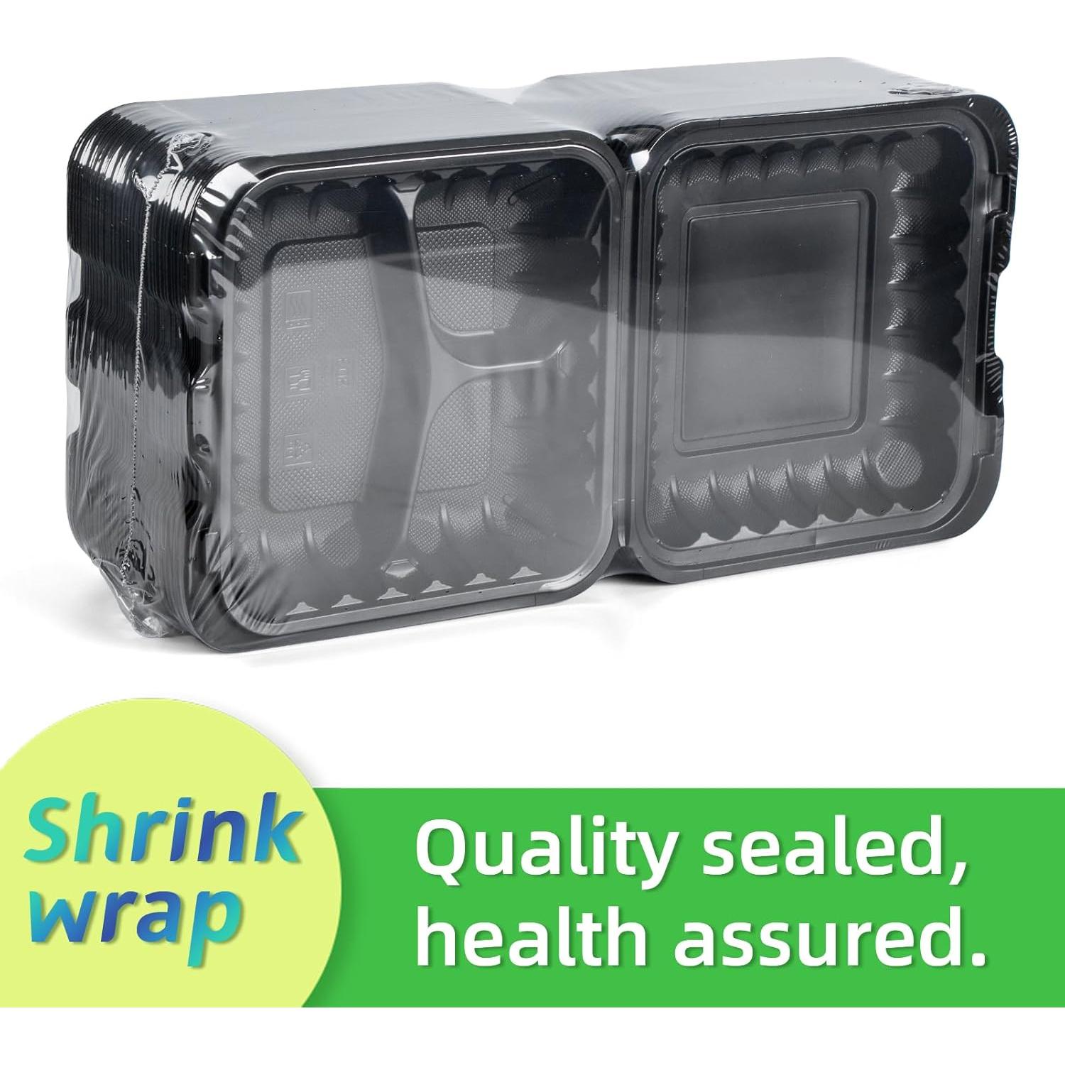 Contenedores de Comida LEOBOX 65 Piezas 3 Compartimentos 30oz