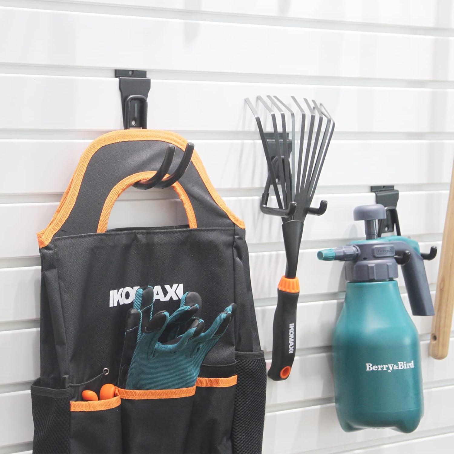 Ganchos para Slatwall ATOOLA - Paquete de 8, Negro, Alta Resistencia